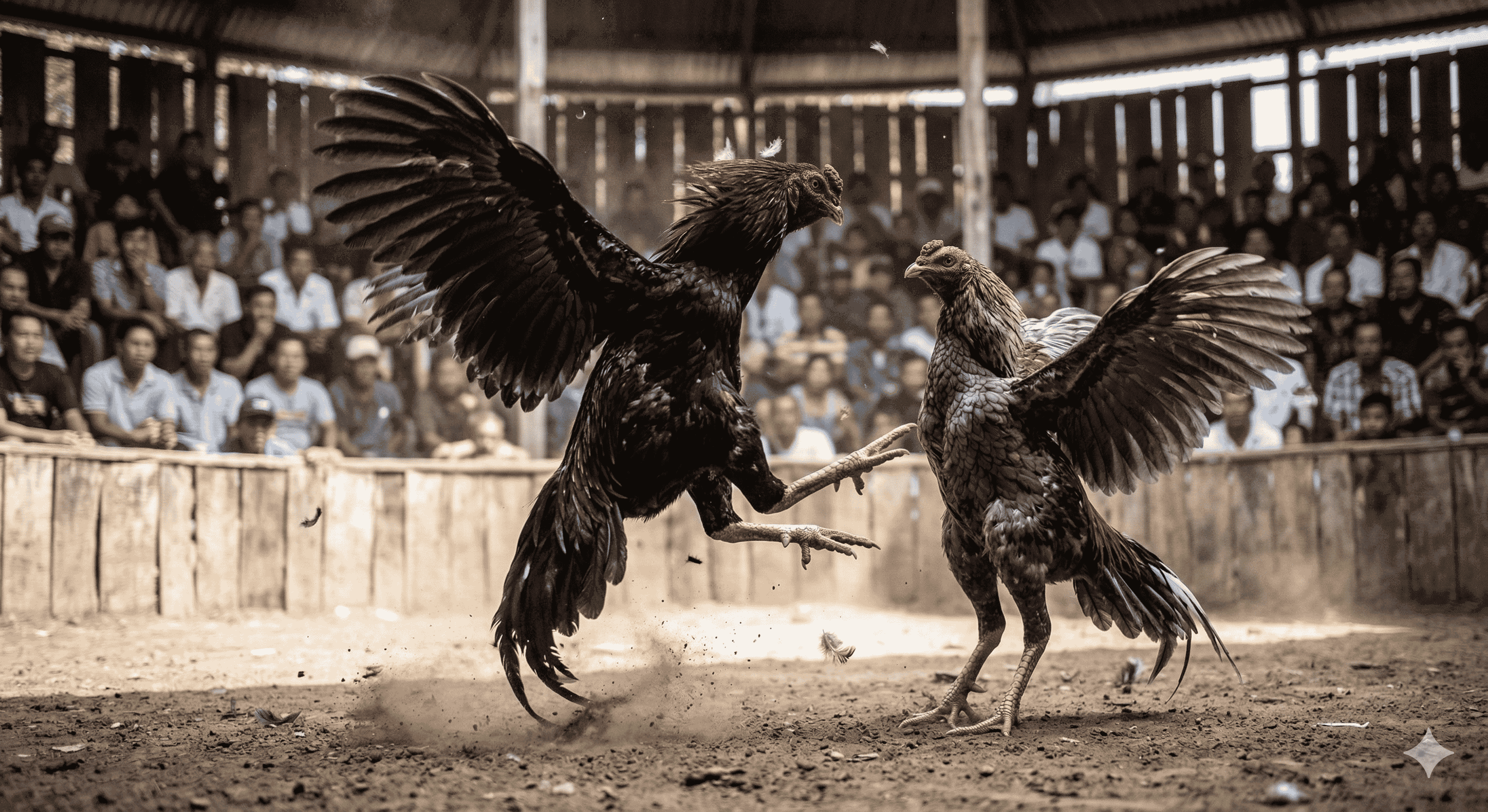 Gamefowl clash at the arena